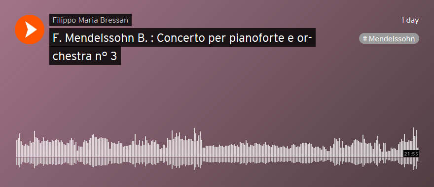 F. Mendelssohn B.: Concerto per pianoforte e orchestra n° 3